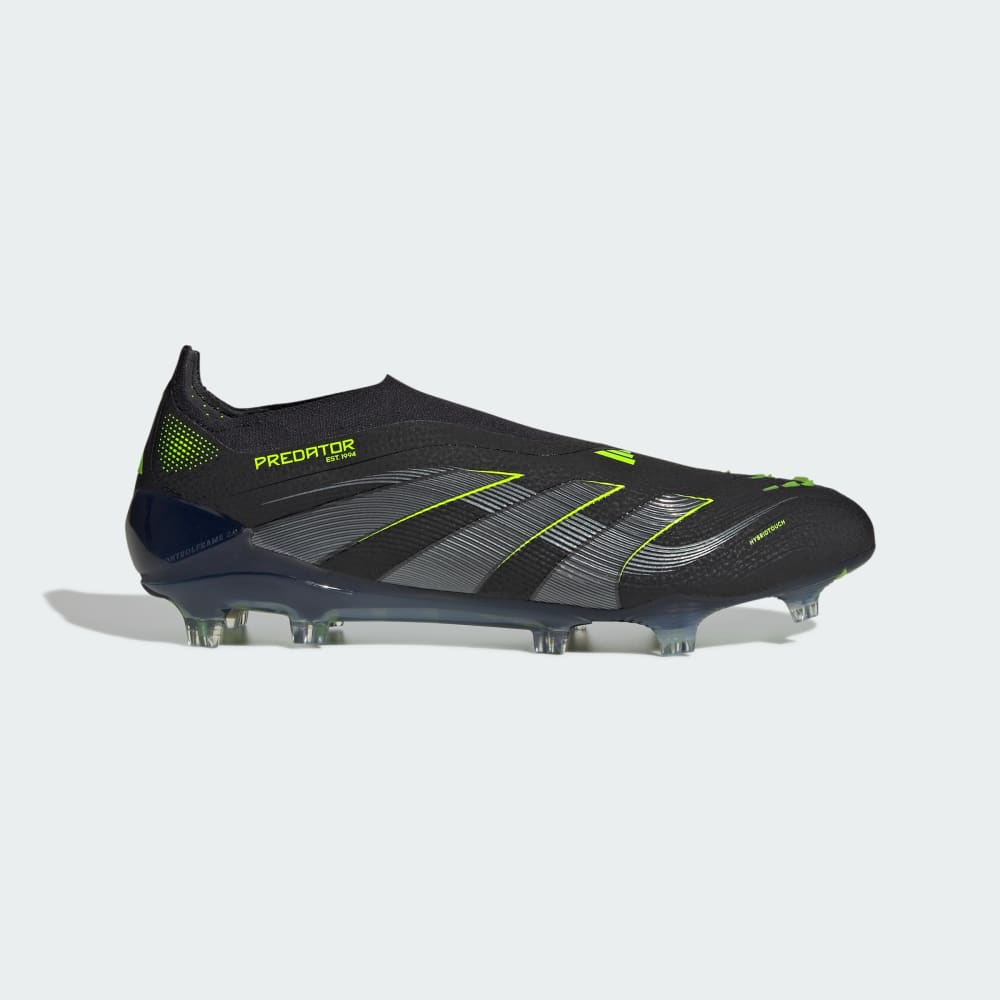 Бутсы Adidas Predator Elite Laceless Firm Ground Cleats, цвет Core Black/Carbon/Lucid Lemon — фото 2