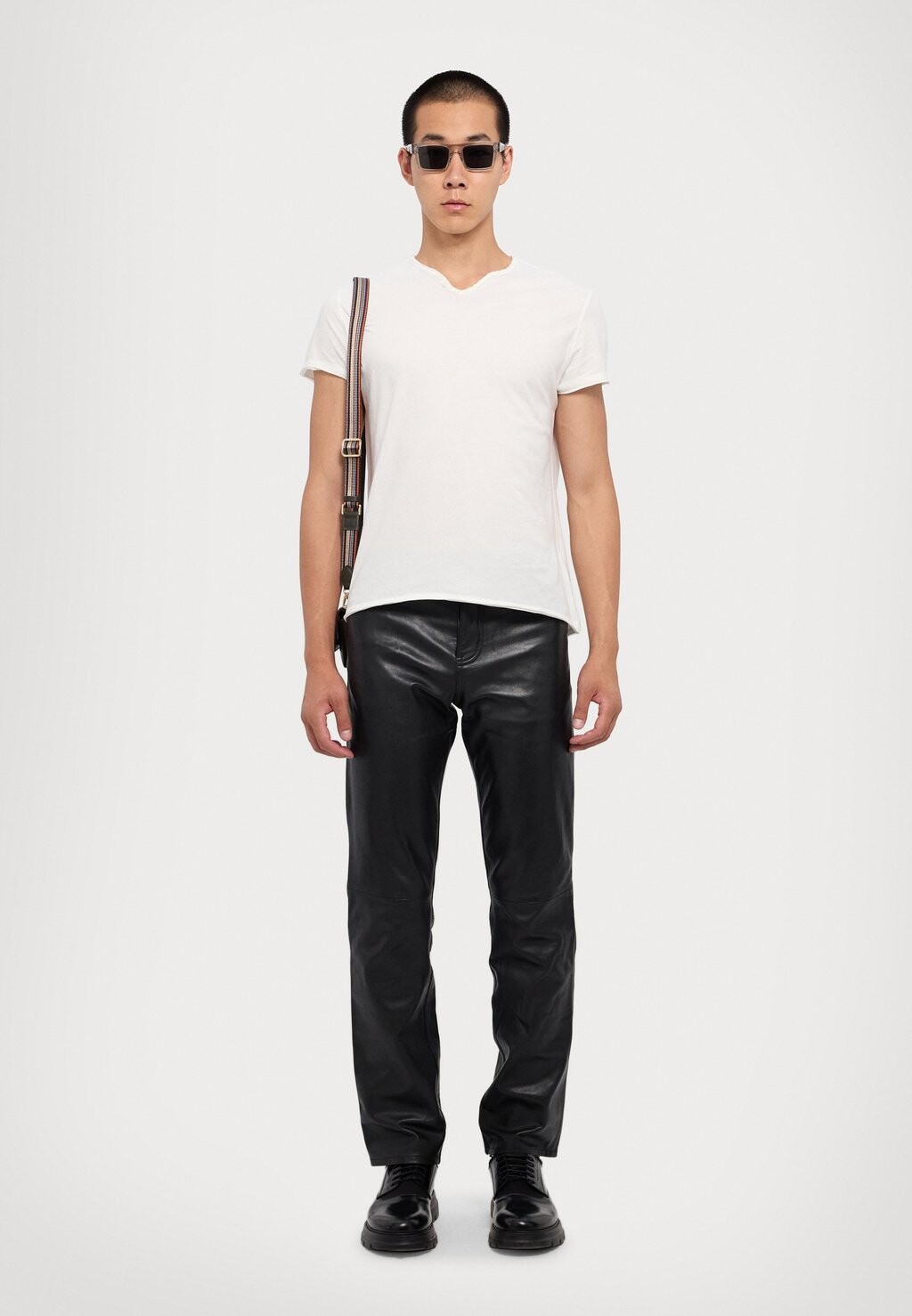 

Кожаные брюки JOHN Zadig & Voltaire, черный