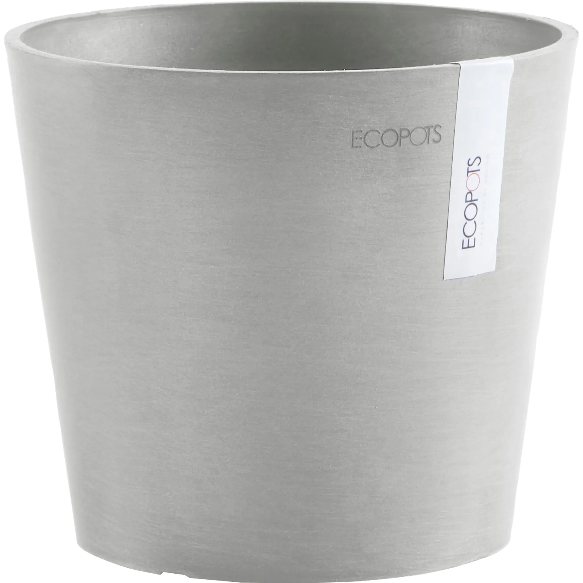 

Цветочный горшок ECOPOTS «AMSTERDAM Mini White Grey», ШxГxВ: 17x17x14,9 см, белый/серый