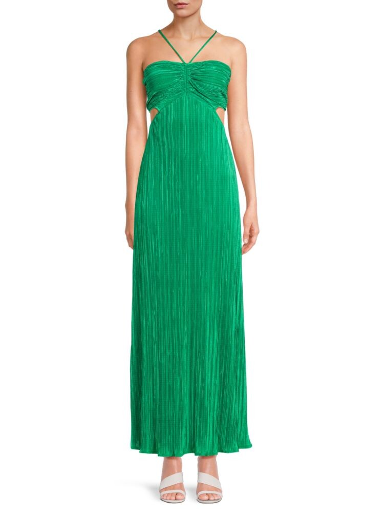 

Плиссированное платье макси с бретелькой на бретельках Renee C., цвет Emerald Green