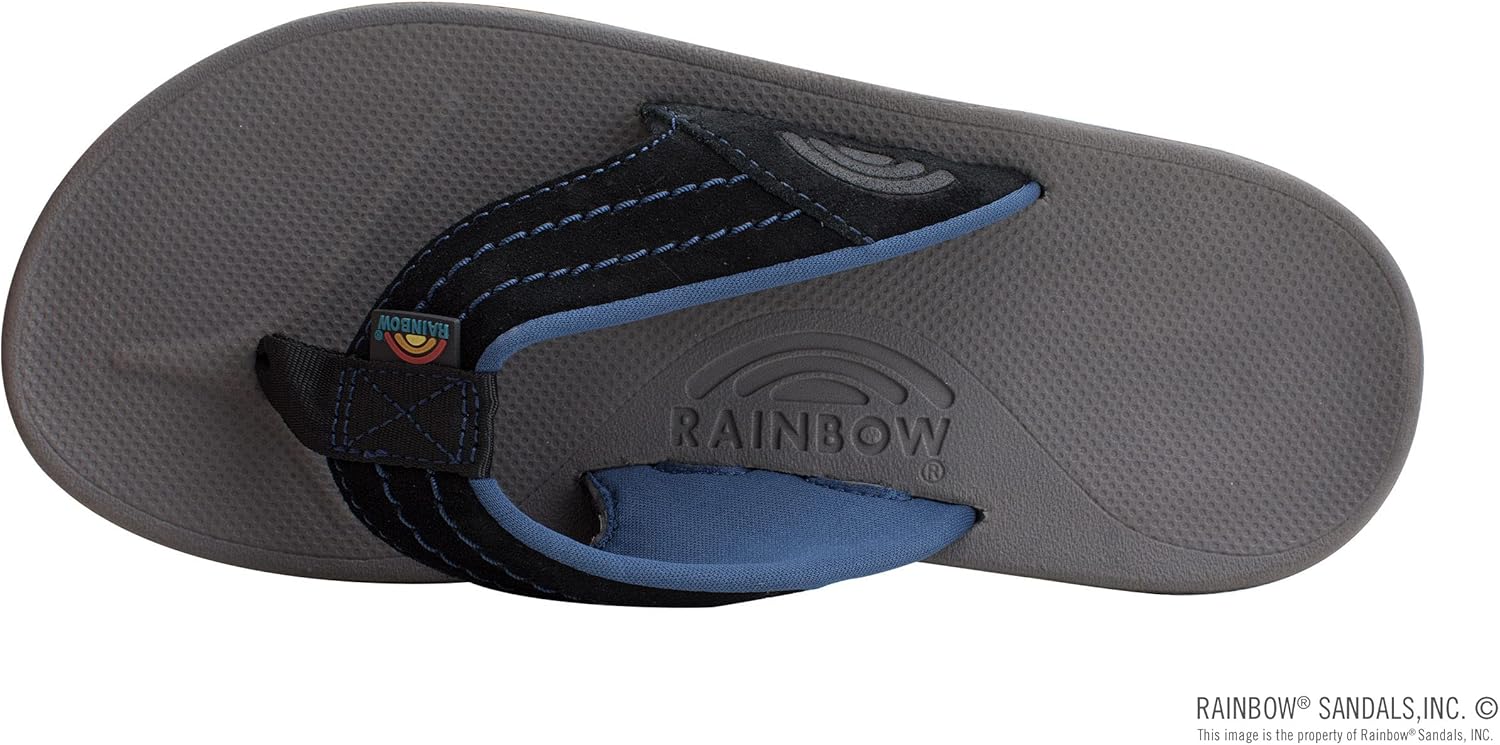 Мужские сандалии Rainbow Sandals East Cape из формованной резины, черный/синий/серый — фото 3
