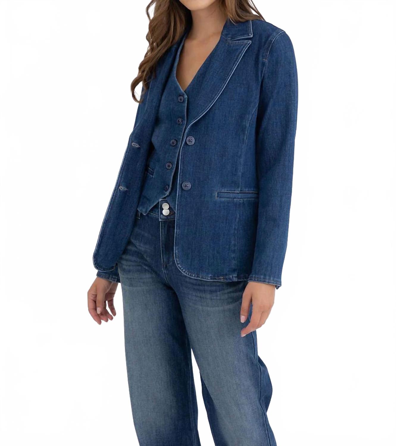 

Level99 Джинсовый блейзер Coco синего цвета