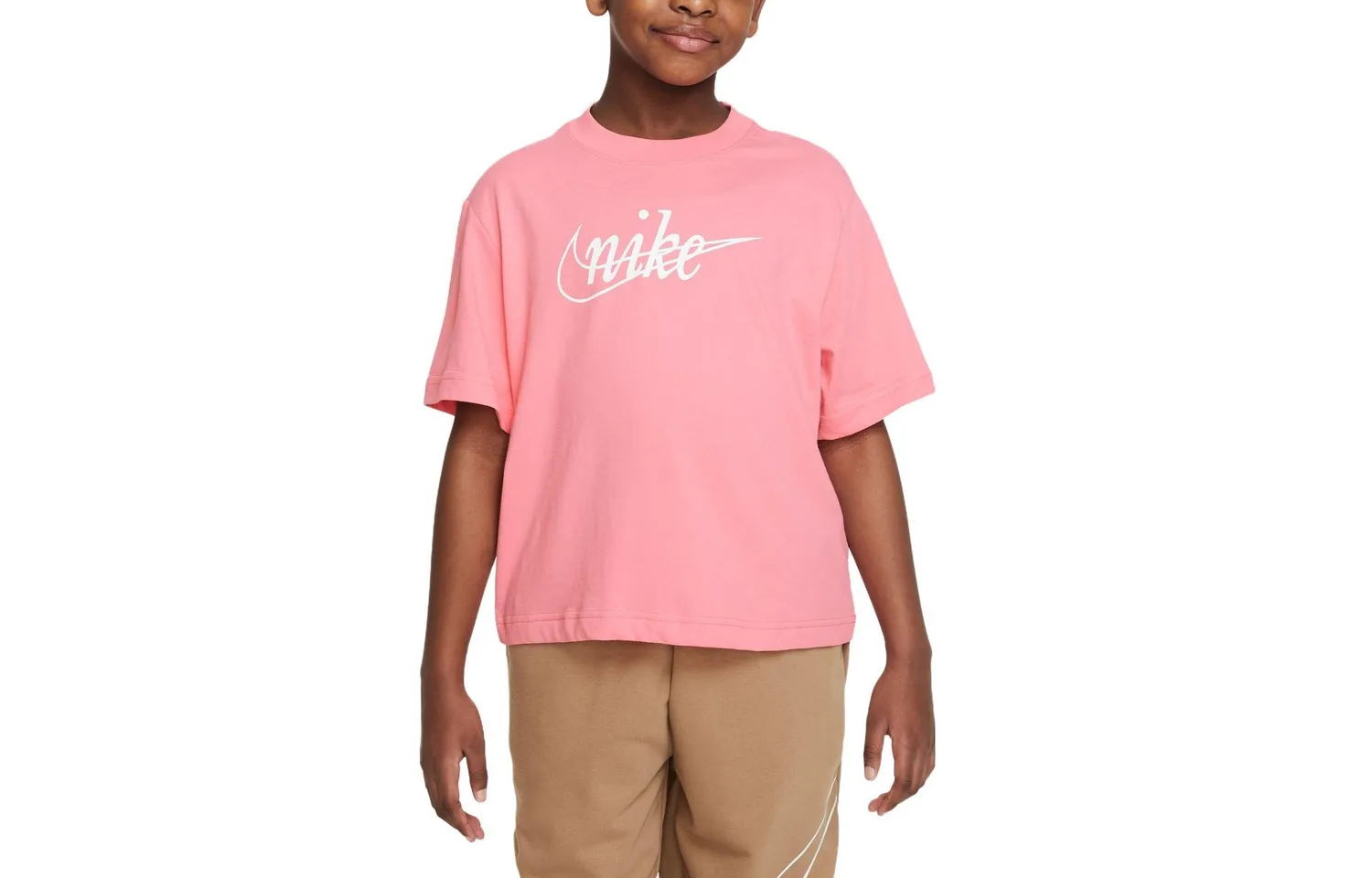 Футболка для детей с круглым вырезом Nike, Coral Pink