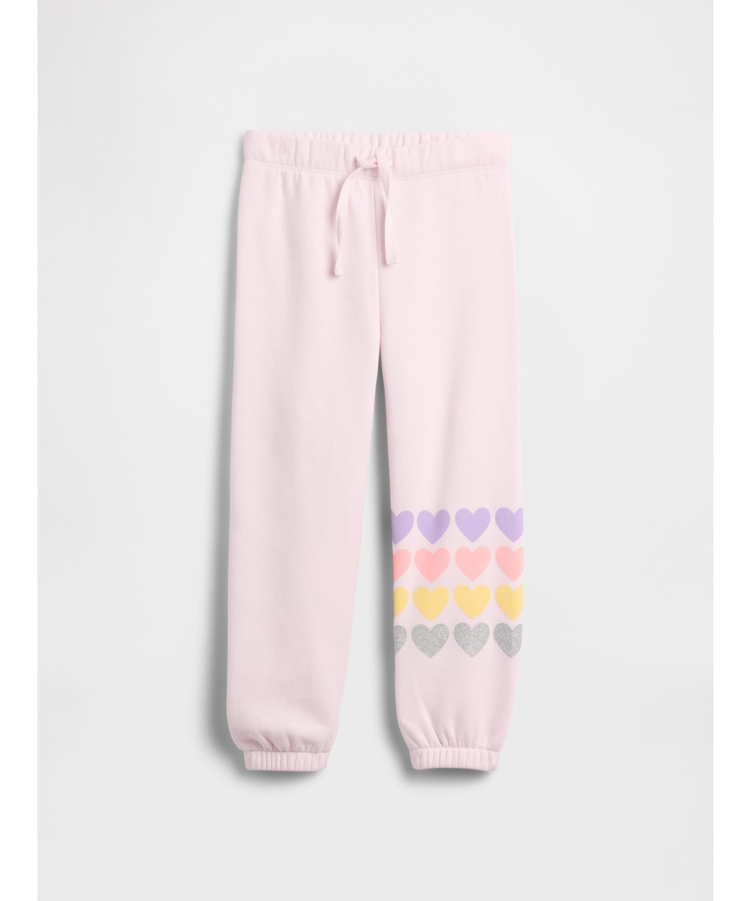 (K)babyGap Свободные спортивные брюки-джоггеры на резинке с логотипом GAP, PINK_DOGWOOD