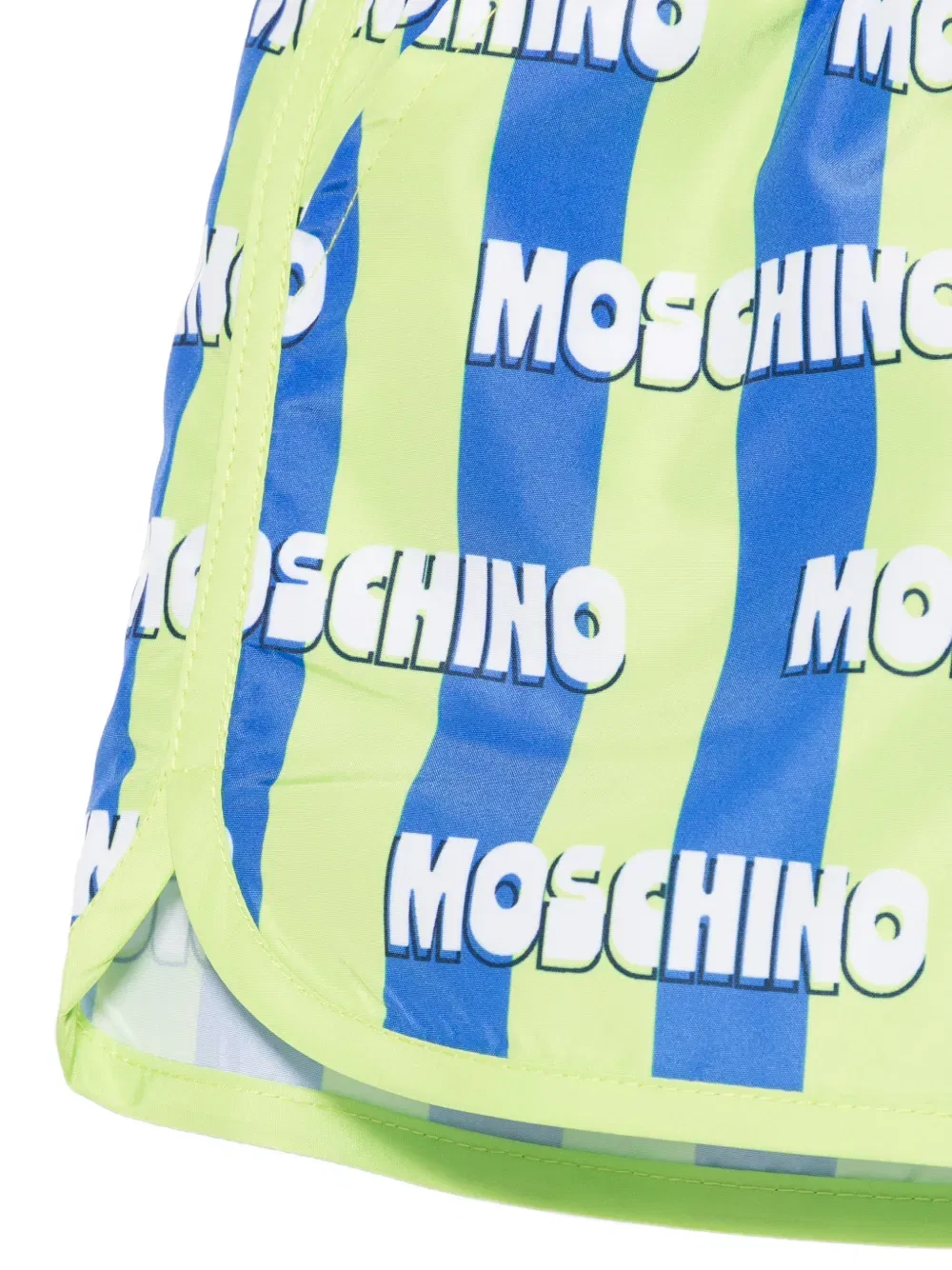 Плавки в полоску с логотипом Moschino Kids, зеленый — фото 2