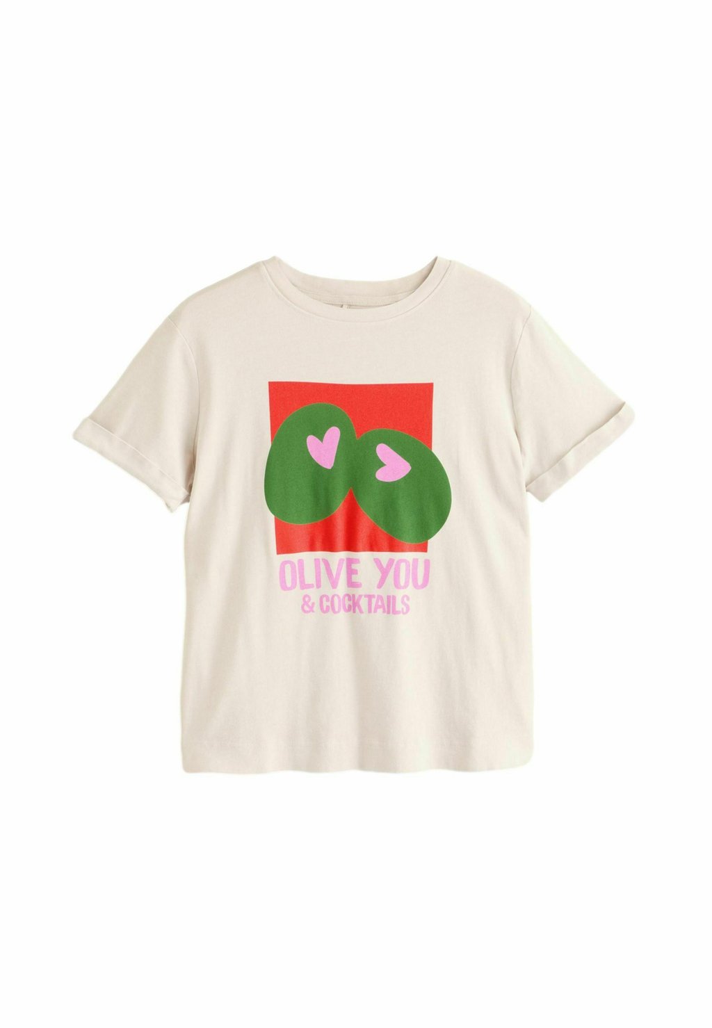 

Футболка с принтом REGULAR FIT - VALENTINES DAY PUN GRAPHIC SHORT SLEEVE Next, бежевый