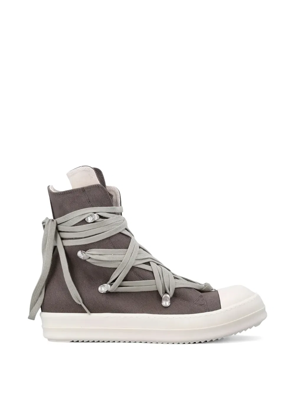 Высокие кроссовки на шнуровке Rick Owens Drkshdw, серый — фото 2