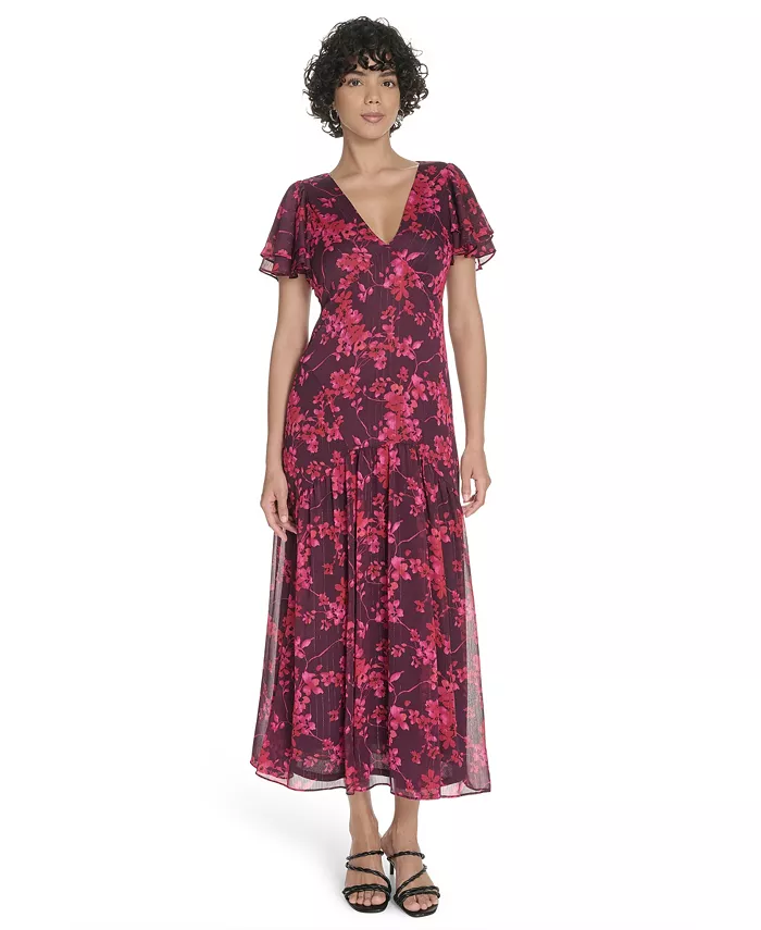 

Женское платье с рукавами-крылышками и V-образным вырезом Tommy Hilfiger