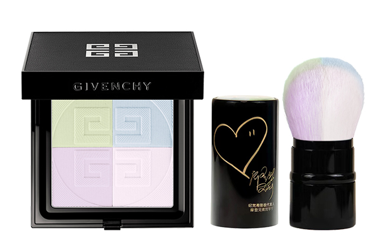 

Макарун хони паудер Celebrity четырехкамерная компактная + рассыпчатая пудра кисть для макияжа контроль жирного блеска стойкая натуральная 9,5г Givenchy