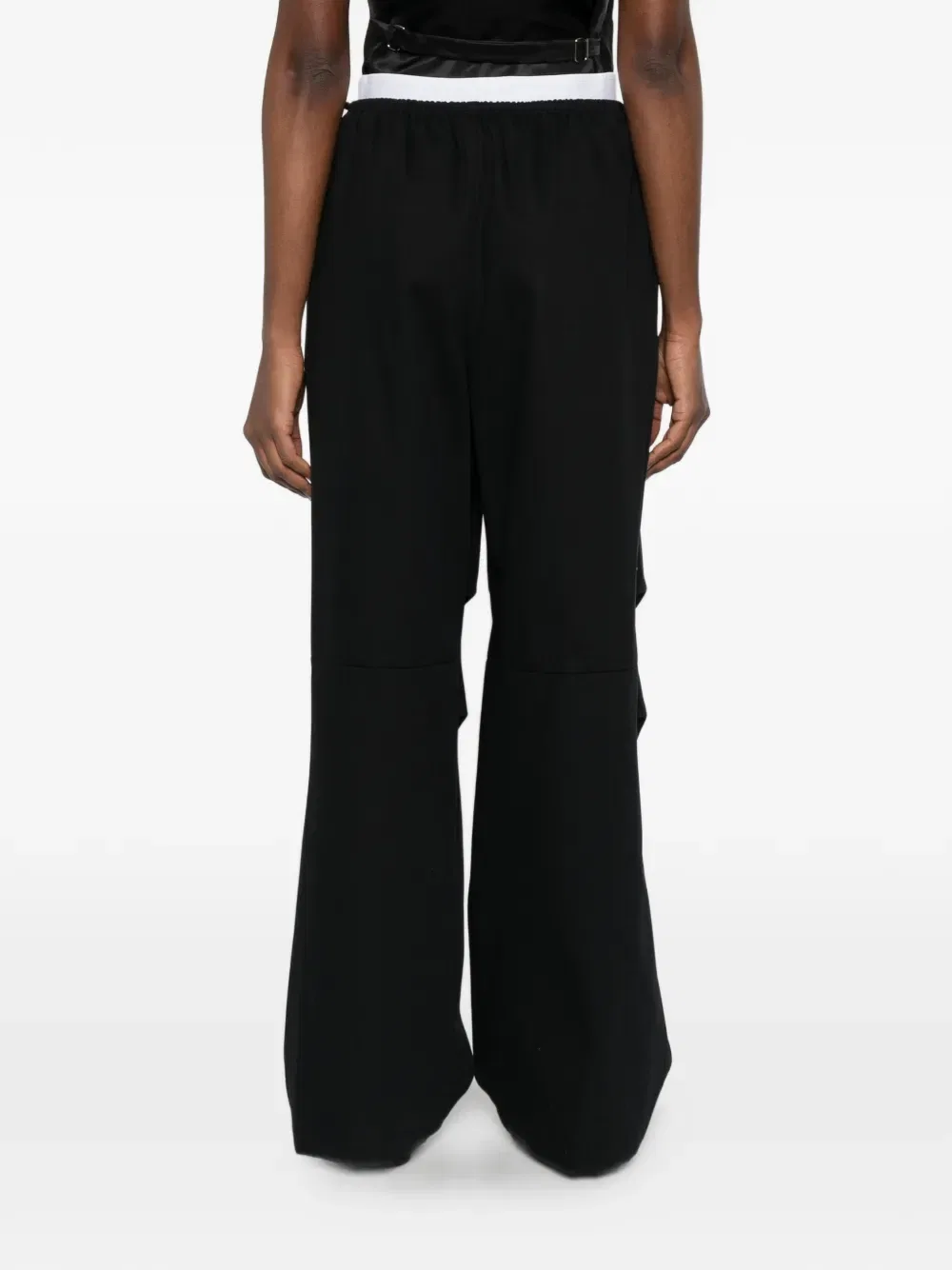 Брюки с эластичным поясом и логотипом Alexander Wang, черный — фото 4