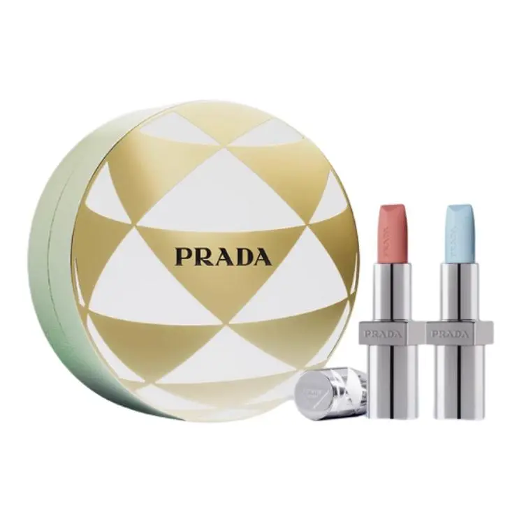 Ограниченный набор помады Lipstick Gift Box Complexion Correcting Skin Tone 3,8 г*2 бальзам для губ PRADA — фото 2