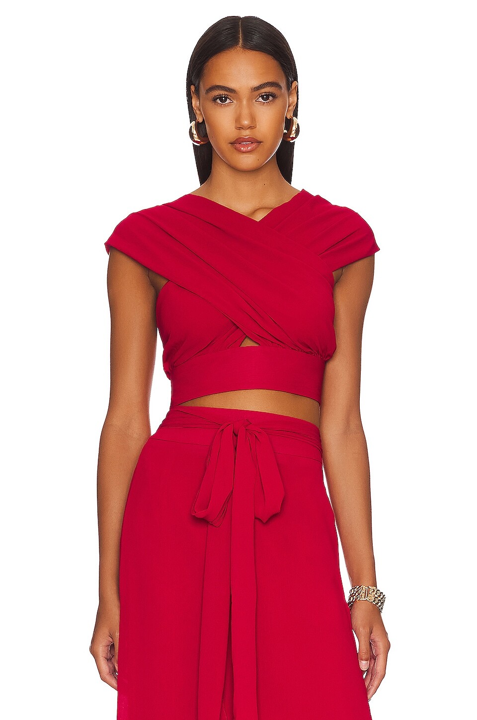 

Топ Andrea Iyamah x REVOLVE Aki Crop, цвет Coral