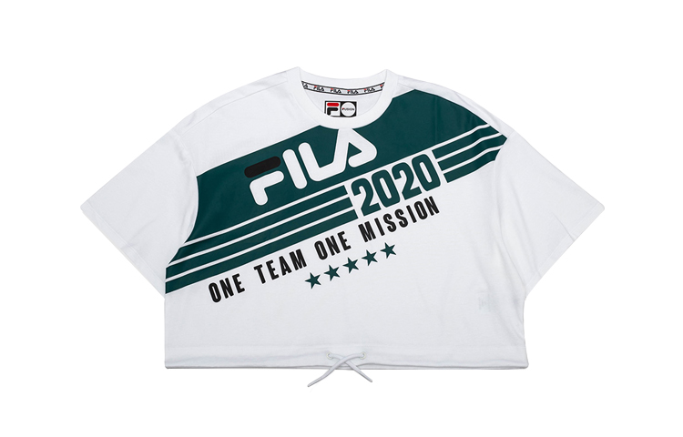 

Женский белый кроп-топ FILA FUSION