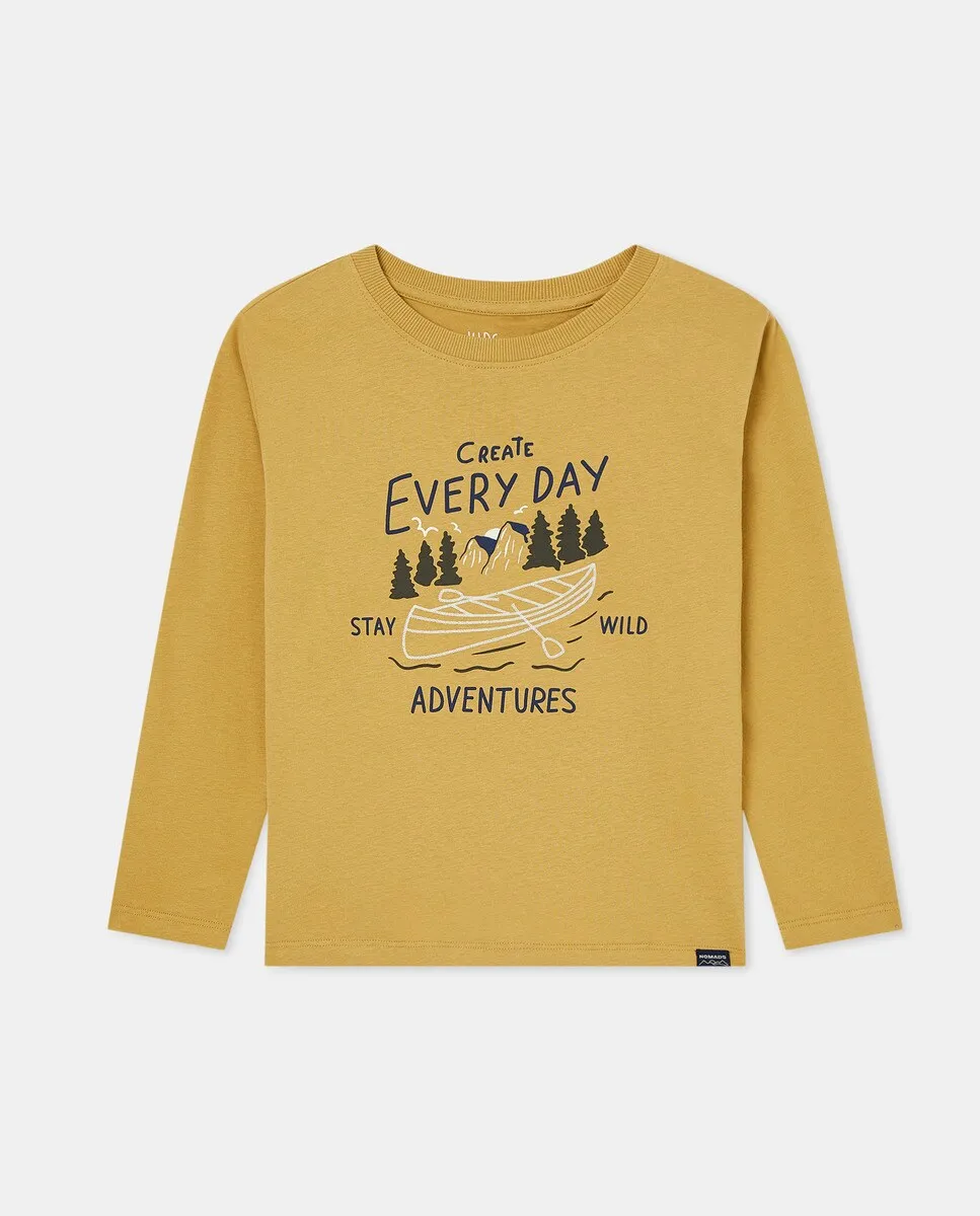 

Футболка с длинным рукавом для мальчика Kids El Corte Inglés, коричневый