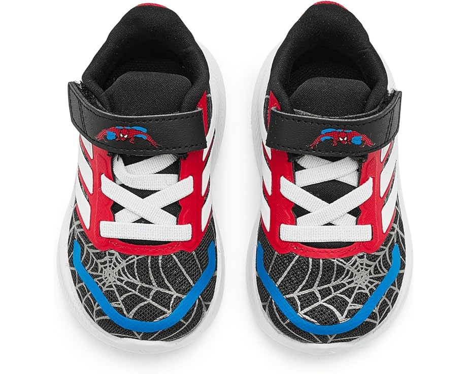 Детские кроссовки Adidas Kids Marvel Spider-Man Run Falcon (toddler), Black/White/Pure Ruby — фото 2