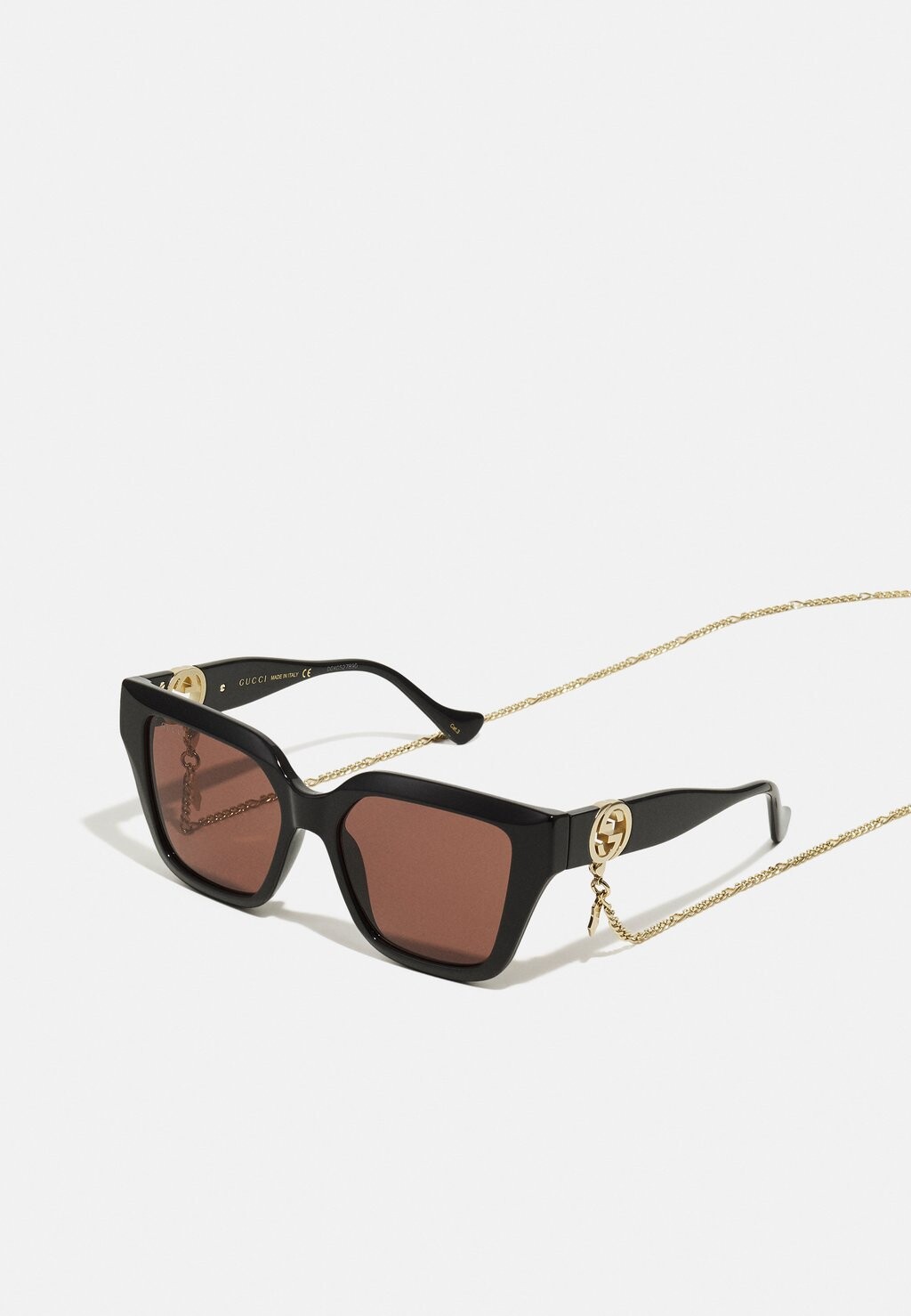 

Солнцезащитные очки Gg Cat-Eye Square Sunglasses Gucci, цвет black/brown