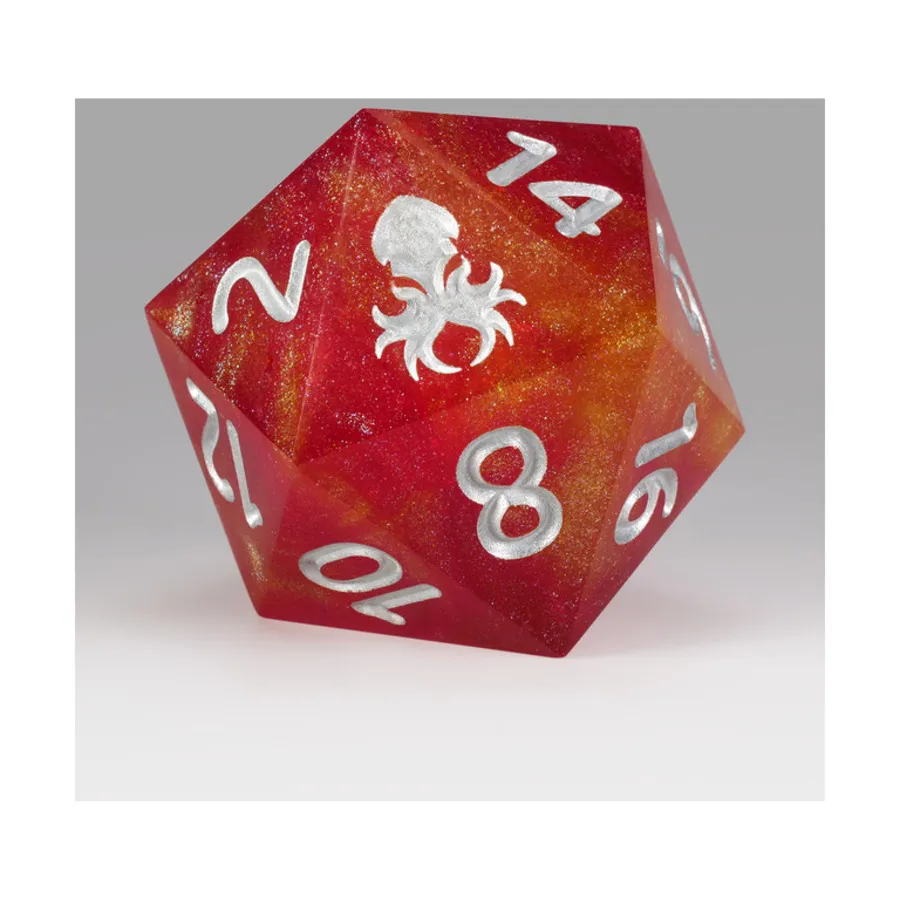 

55 мм полированная острая кромка d20 - Чаманго, Oversized D20's (Kraken Dice)