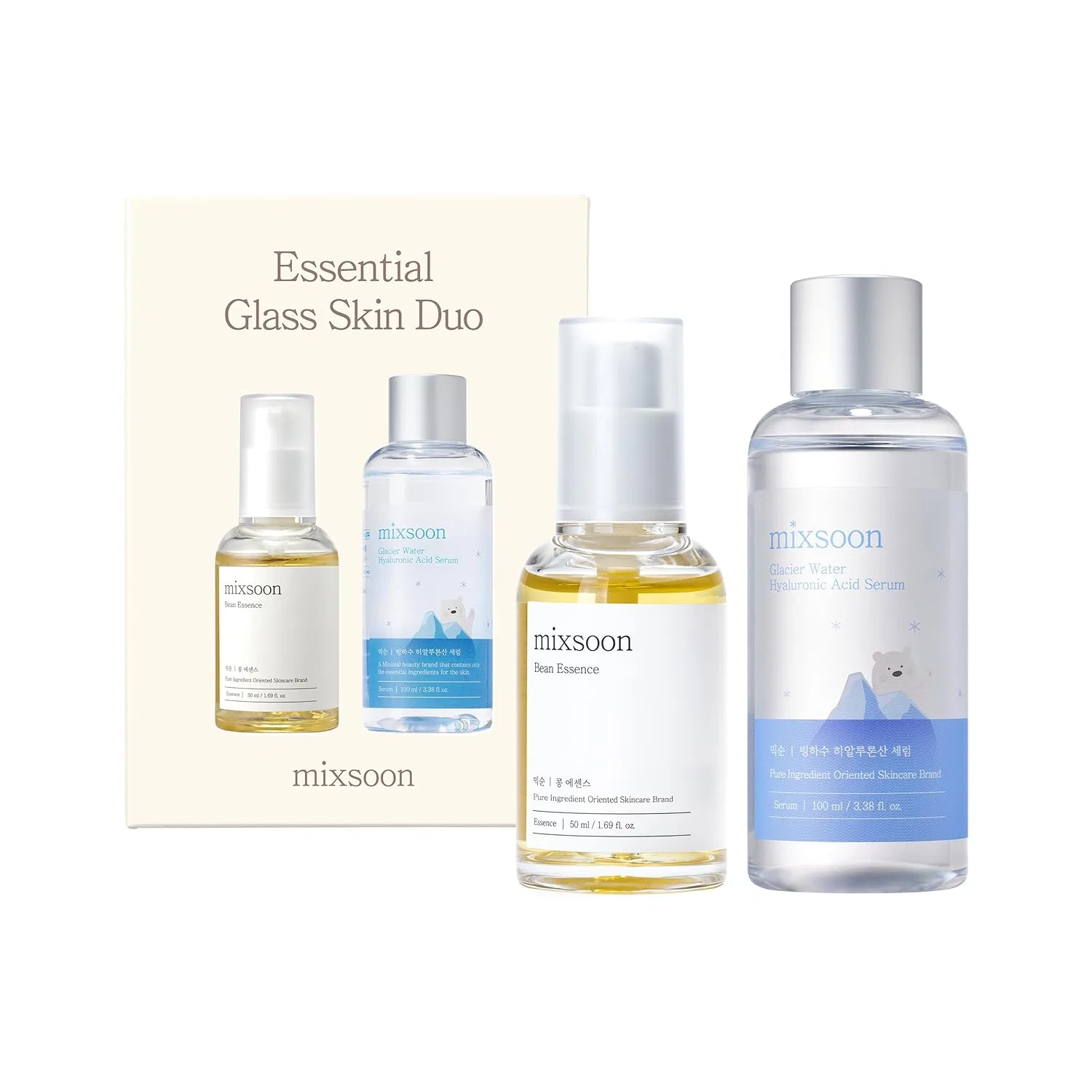 Набор для ухода за кожей «Essential Glass Skin Duo» от mixsoon Mixsoon