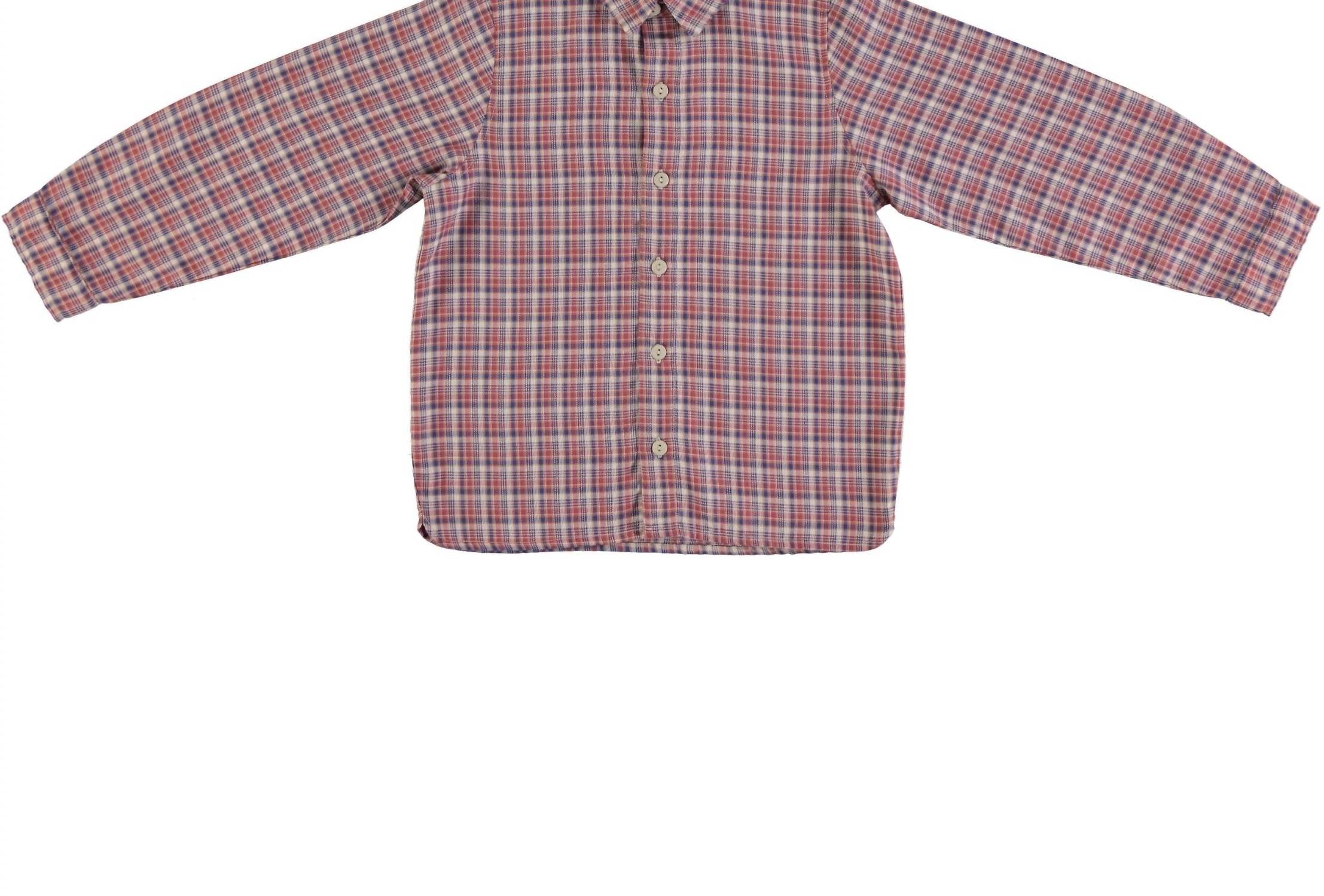 

Мальчиковая рубашка Eli в красном клетчатом тартане Bebe Organic