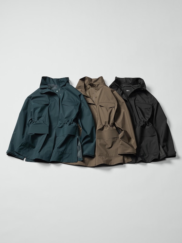 Короткое утилитарное пальто свободного кроя Uniqlo, 09 черный — фото 4