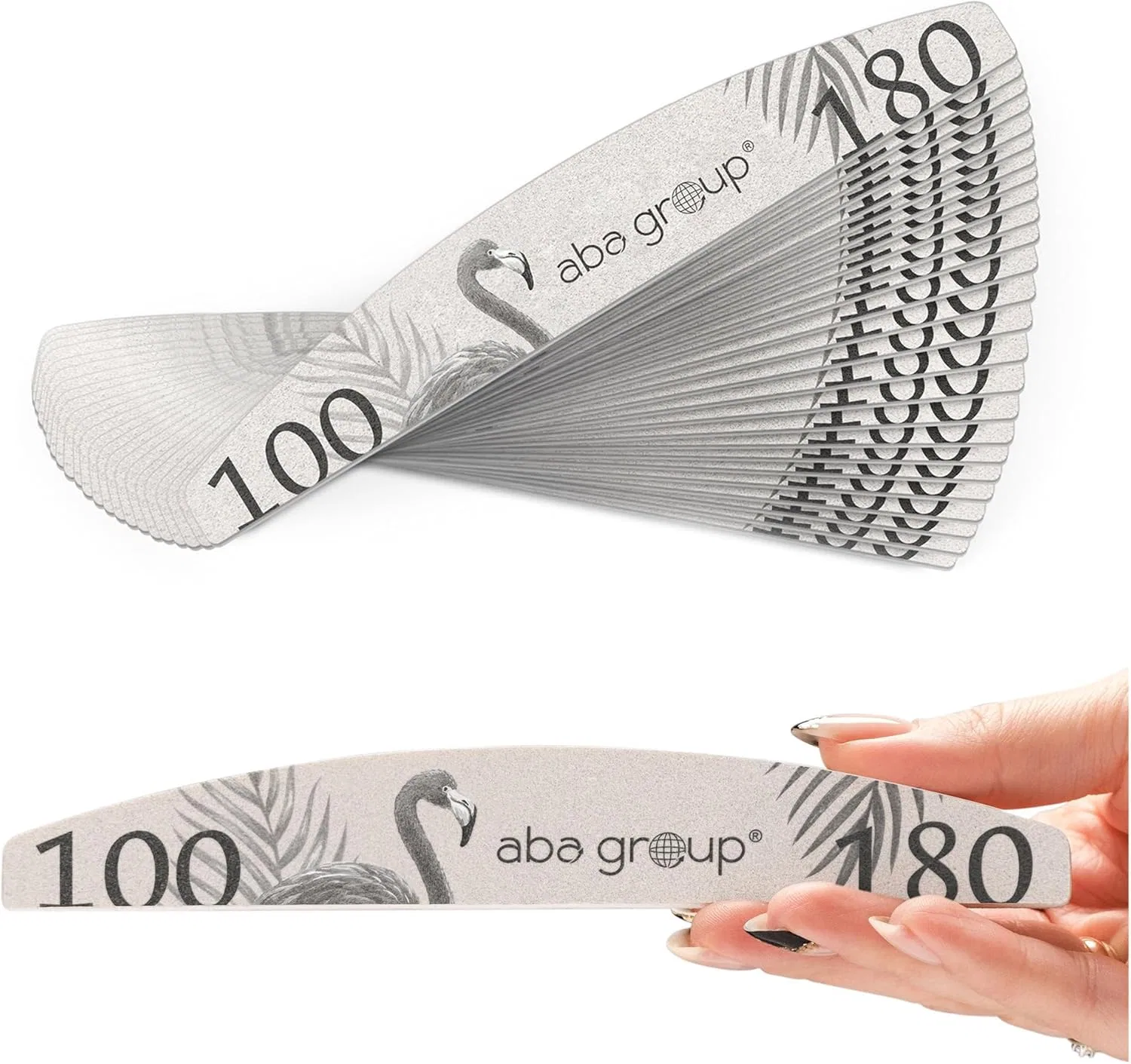 Пилки для ногтей ABA GROUP 100/180, 25 шт. Aba Group