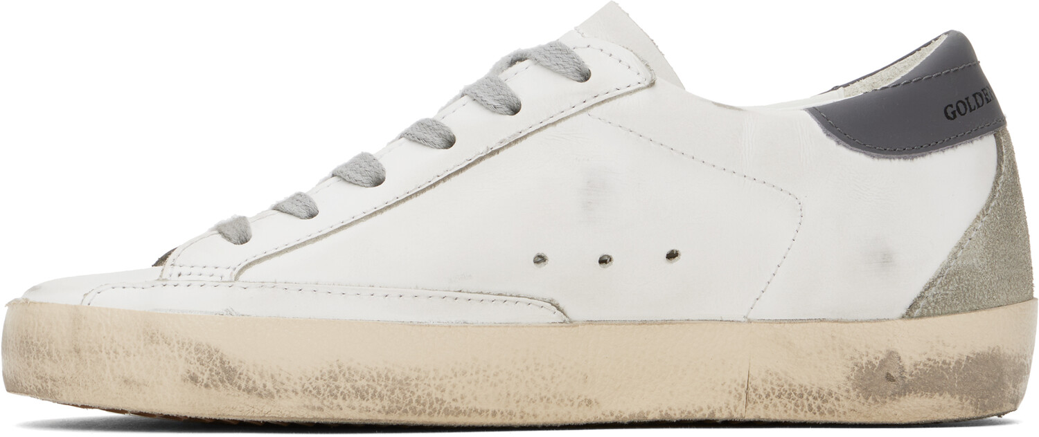Белые и серые кроссовки Super-Star Classic Golden Goose, White/Ice/Grey — фото 3