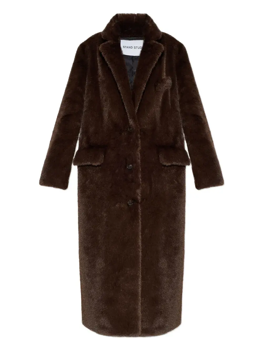 

Пальто Emmie с застежкой на пуговицах и клапанами на карманах Stand Studio, коричневый