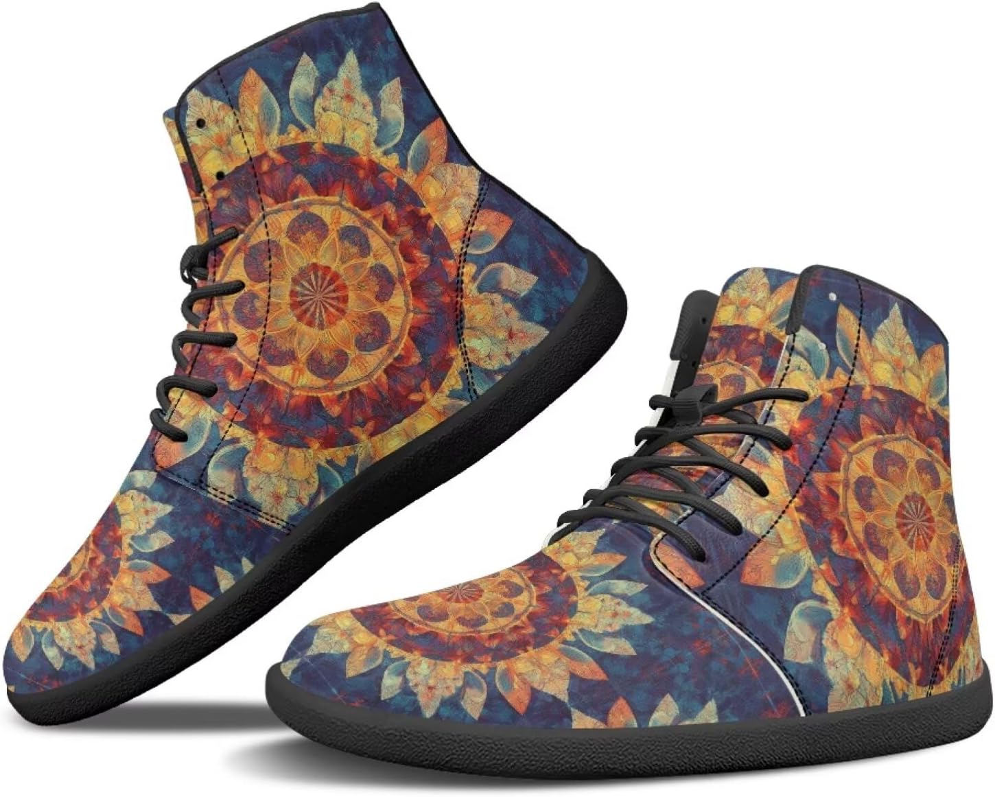 

Мужские сандалии Howilath Boho Mandala с животным принтом, обувь, кроссовки с широкой носочной частью, высокие кеды, минималистичные кроссовки с нулевым перепадом