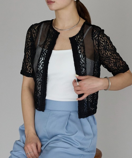 

Топ, кружевной, сетчатый R., черный