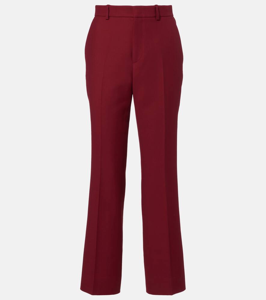 

Прямые брюки из шёлка и шерсти Gucci, Rosso Ancora