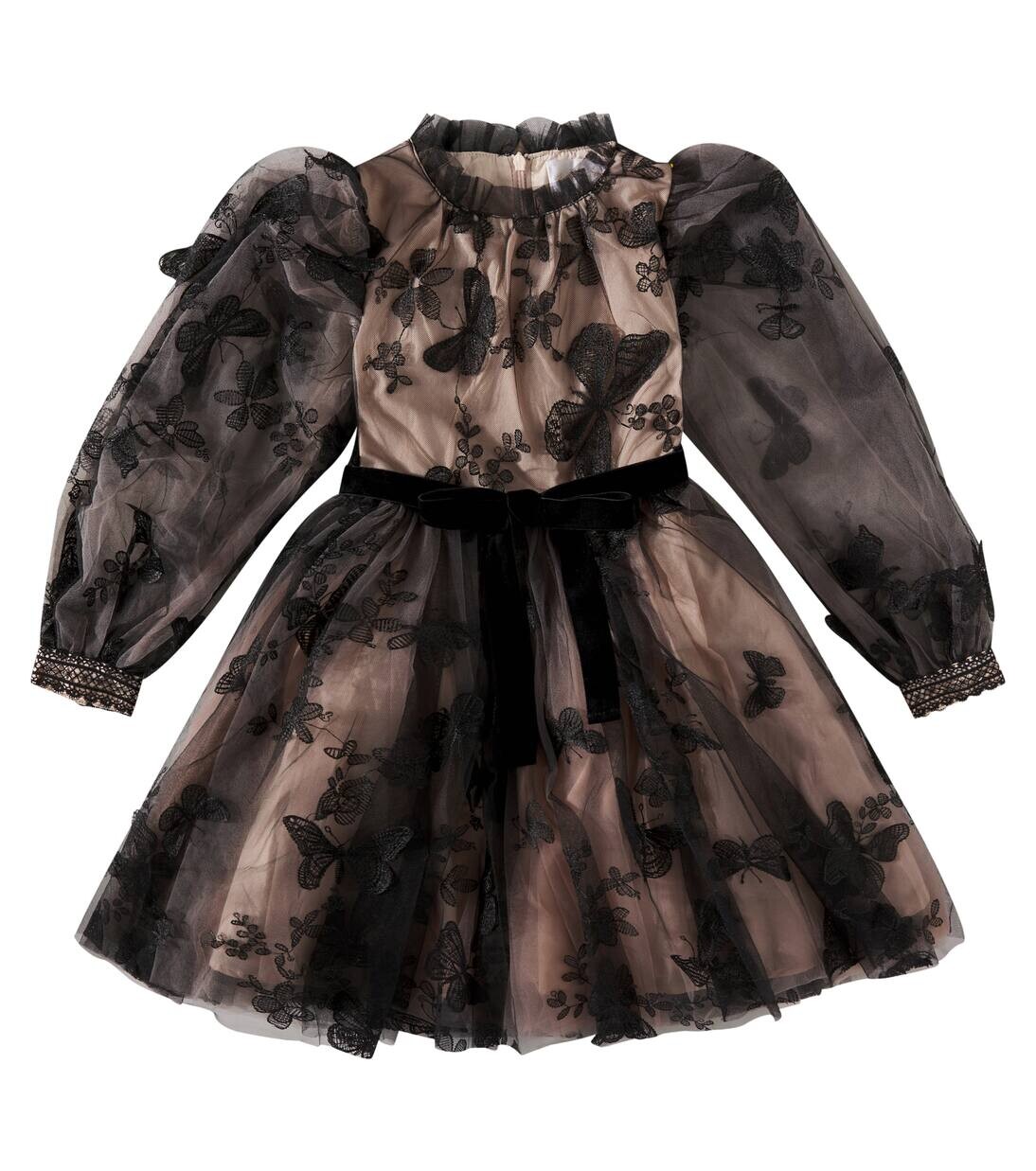 Платье из тюля с украшениями Petite Amalie, цвет black/nude