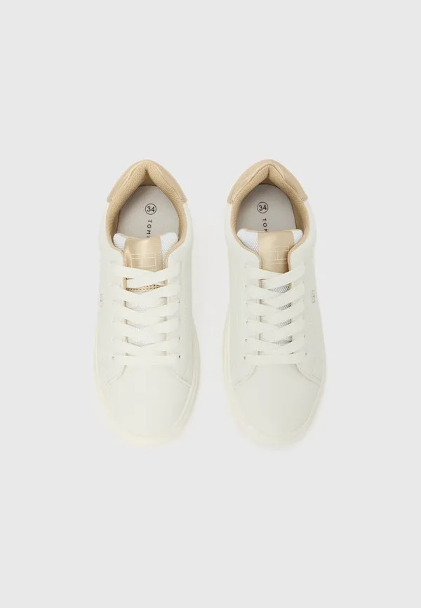 Кроссовки унисекс cooper Tommy Hilfiger, White/Gold-Coloured — фото 4