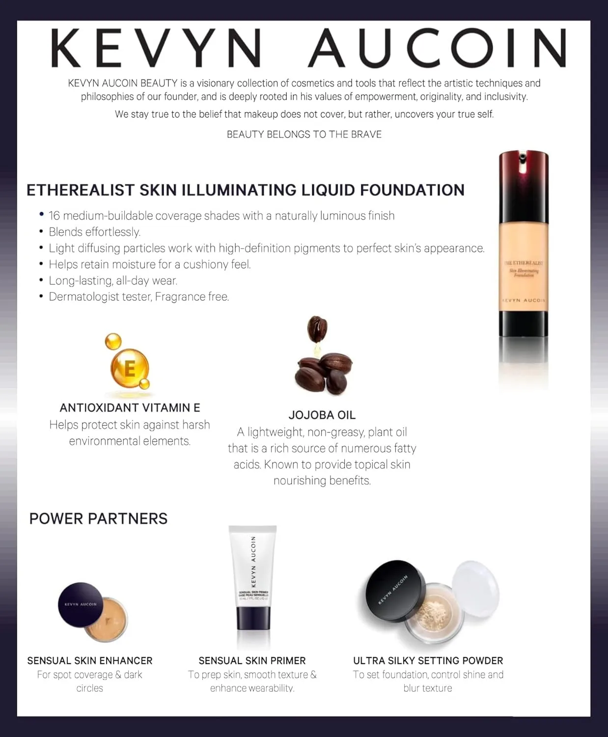 Тональный крем Kevyn Aucoin The Etherealist Skin Illuminating Foundation, для сияющего макияжа, оттенок EF 12 (Deep) — фото 3