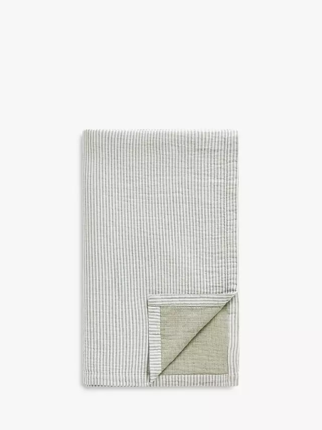 

Покрывало John Lewis Pencil Cotton Reversible, цвет avocado