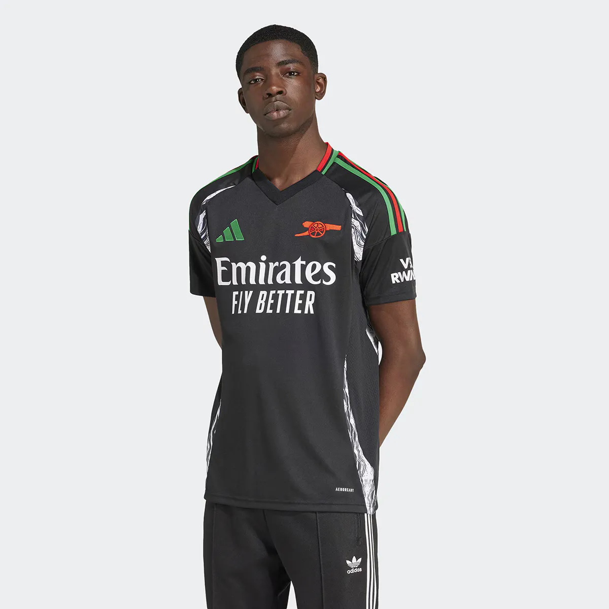 

Мужская 2-я форма Arsenal FC 2024-2025 Adidas футболка, чёрный