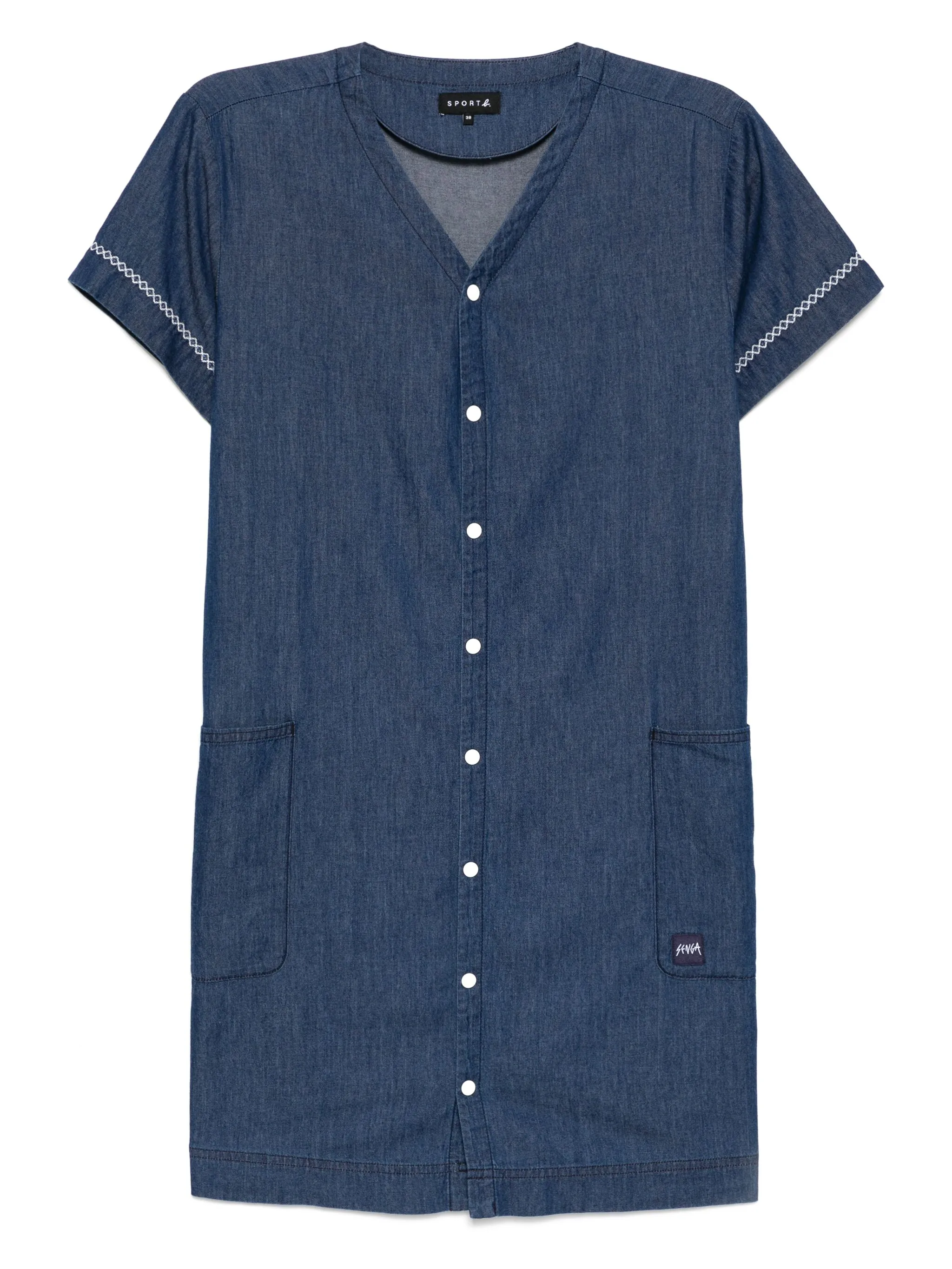 

Платье из ткани шамбре Sport B. By Agnès B., синий