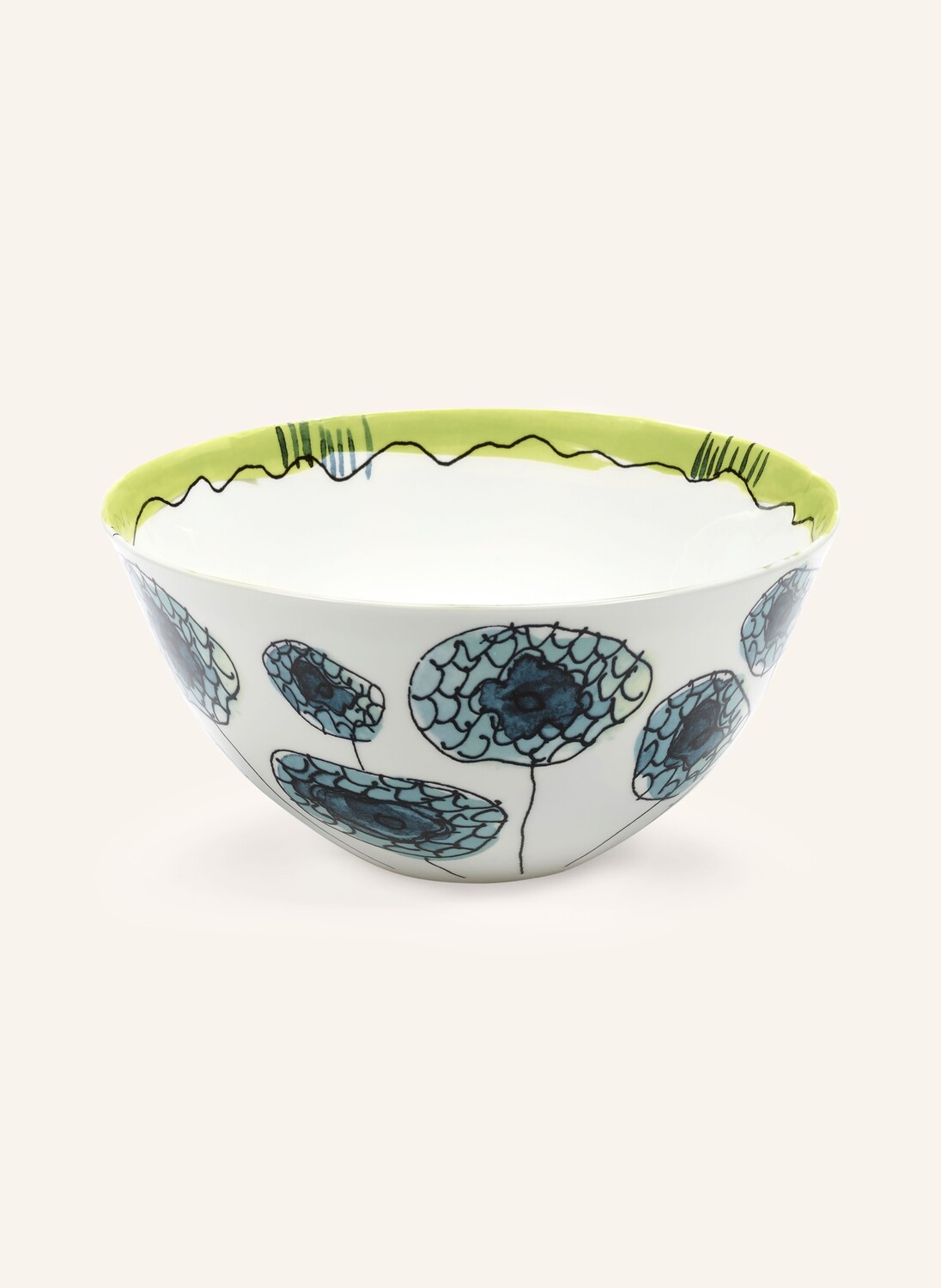 

Чаша Serax ANEMONE L, диаметр 25 см, цвет weiss/grün/blau