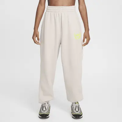 

Брюки Nike Sportswear Club Fleece Girls' Loose Pants, цвет Light Bone/Volt