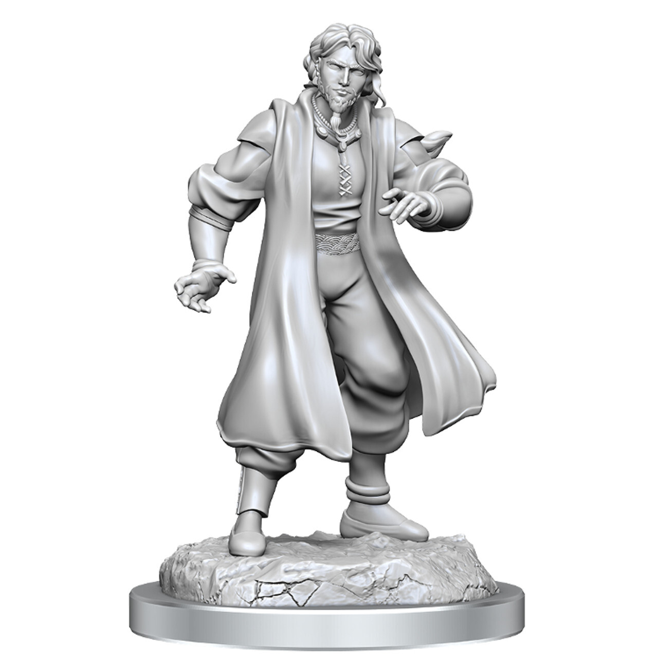 

Миниатюра Critical Role Unpainted Miniatures: Male Human Sorcerer Merchant & Tiger Demon