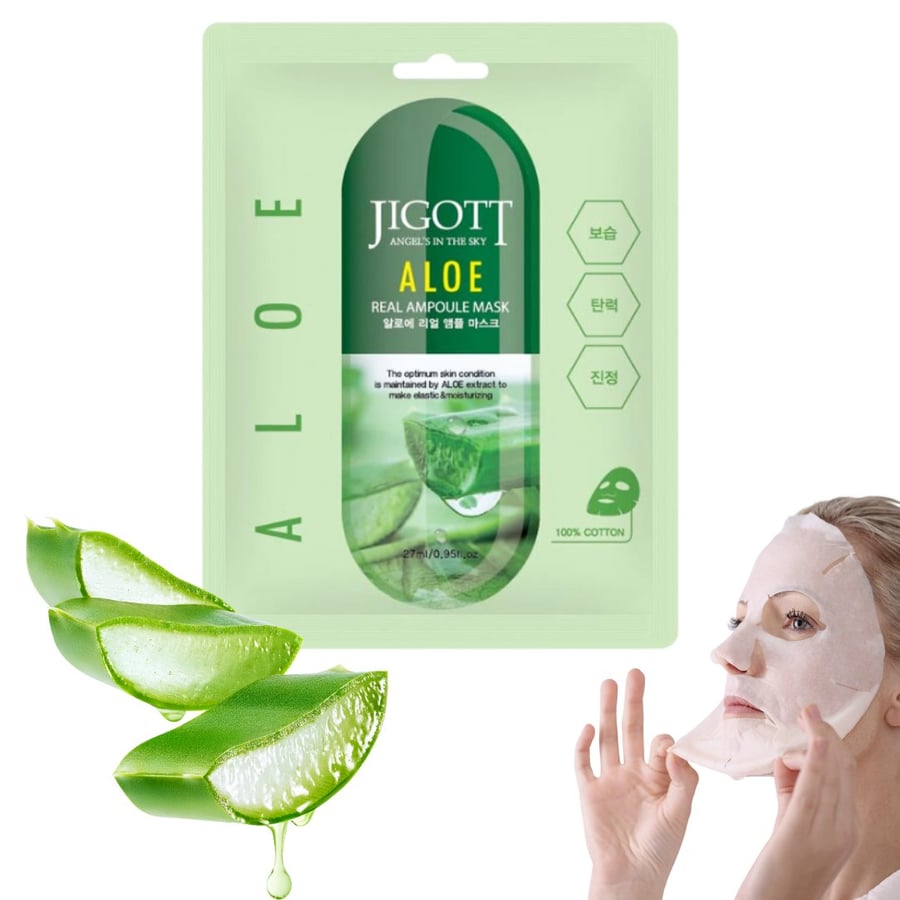 

Jigott Aloe Real Ampoule Mask 27 мл