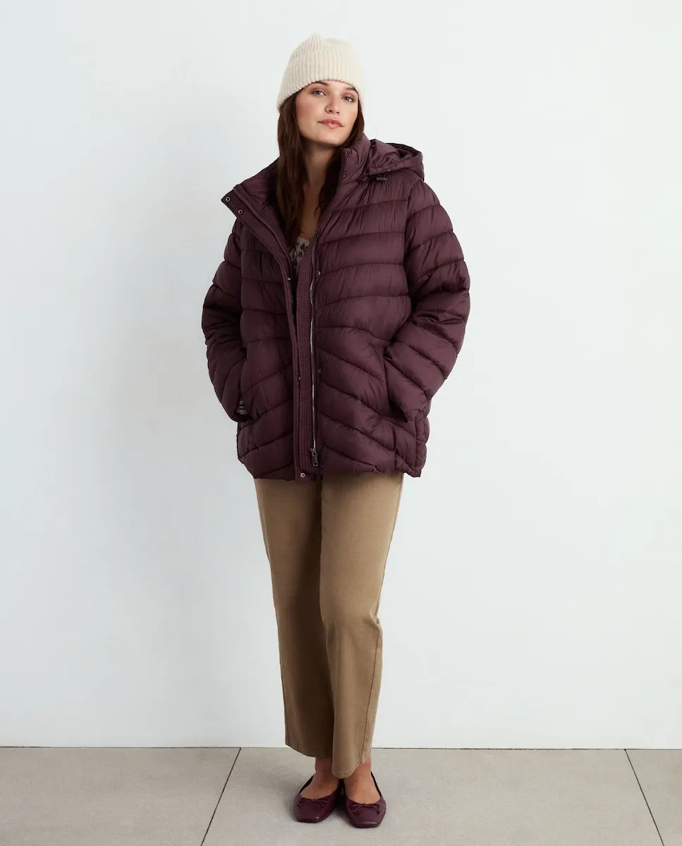 

Женский короткий гладкий пушистик Couchel, бордовый