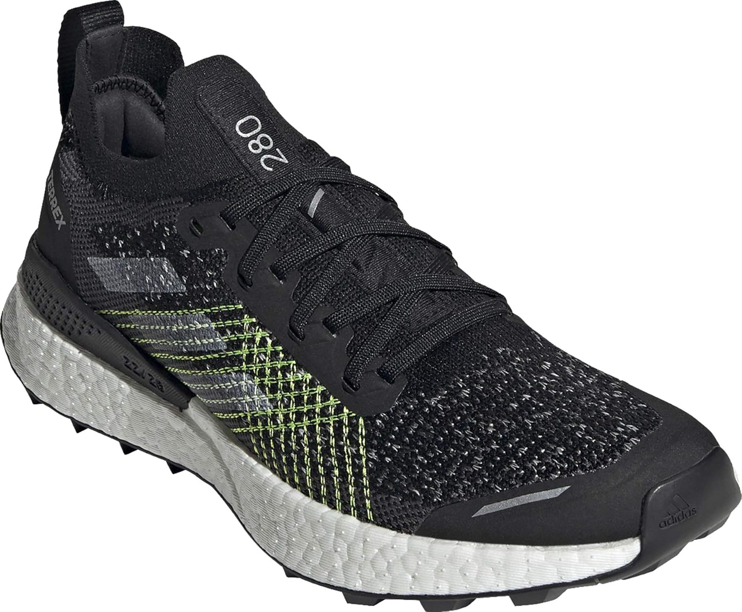 Кроссовки Adidas Terrex Two Ultra Parley Acid Mint/Black/Screaming Pink 10 D (М), белый/черный/желтый — фото 3