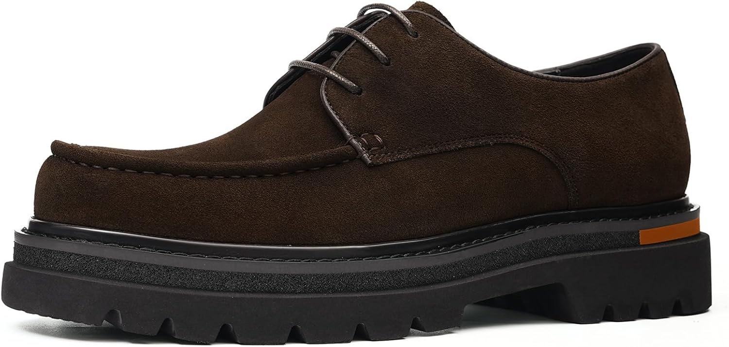 

Мужские дерби современного дизайна, туфли с открытой шнуровкой на 3 отверстия, полубальные, замшевая кожа, амортизированная подошва, ежедневная носка, модель 66299 Windhana, коричневый