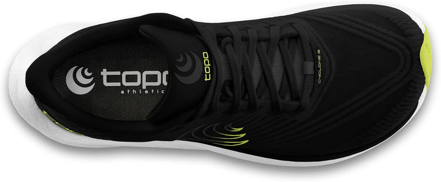 Мужские кроссовки Topo Athletic Cyclone 3 с легкой конструкцией и удобной посадкой, перепад 5 мм, для бега по дороге, черный — фото 4