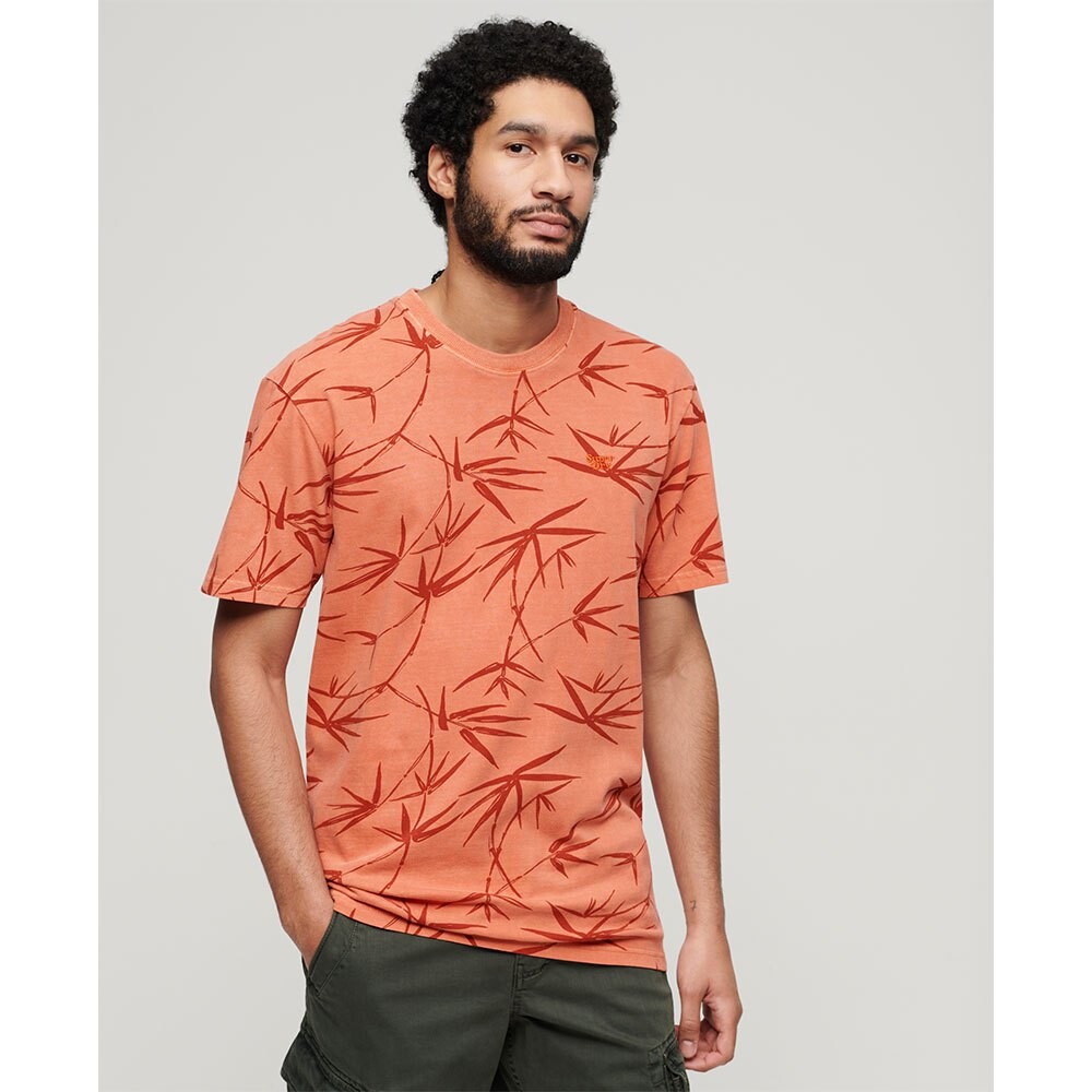 Футболка с коротким рукавом Superdry Vintage Overdye Printed, оранжевый — фото 4