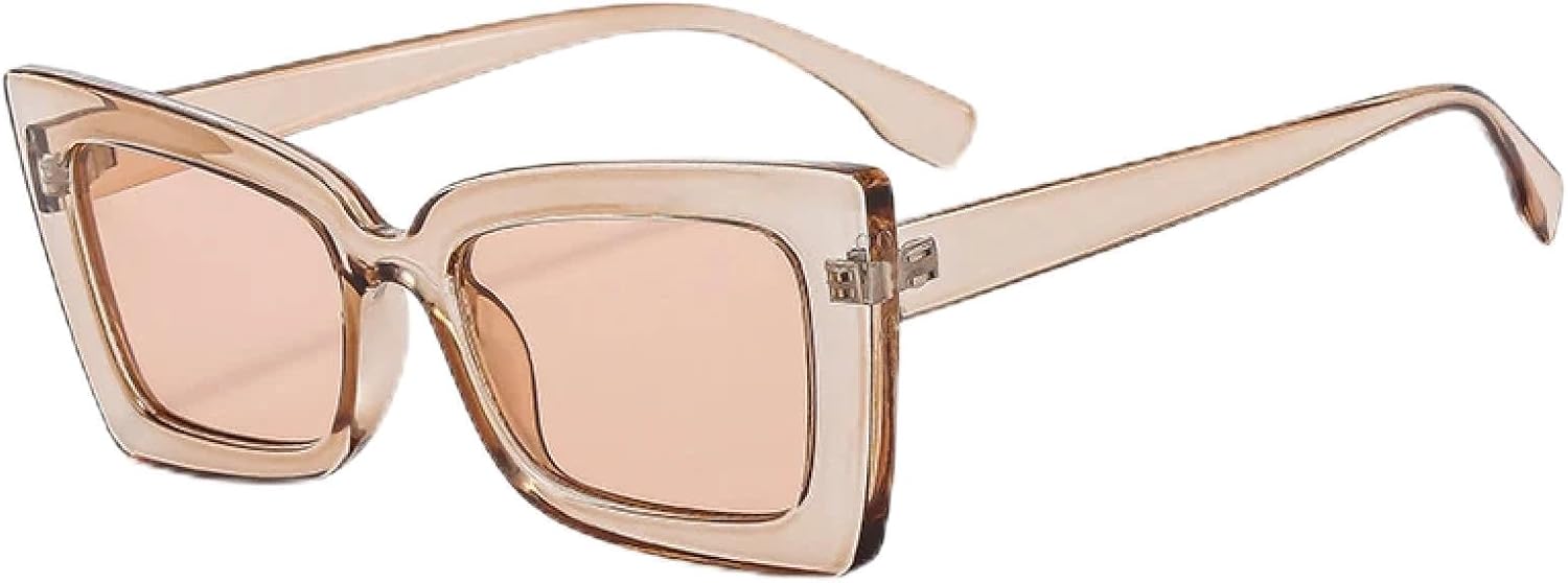 

Модные классические солнцезащитные очки «кошачий глаз» для женщин и мужчин, для активного отдыха, путешествий и вождения, с защитой от УФ-излучения UV400 TKKTLLT, Tea Champagne