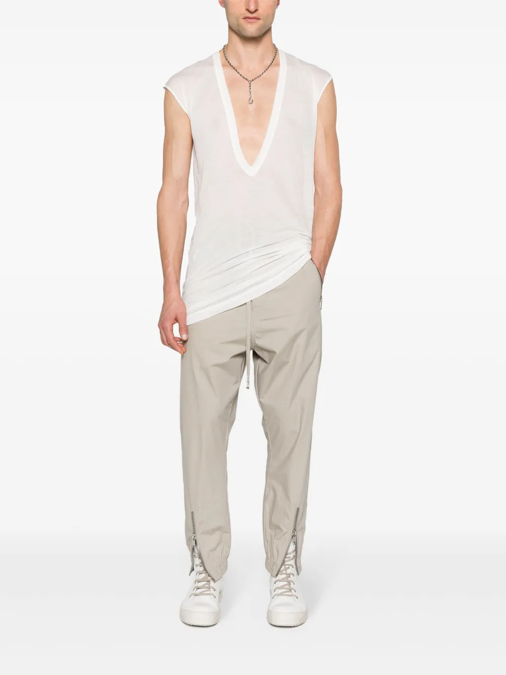 Спортивные брюки Tecuatl с низким шаговым швом Rick Owens, нейтральный — фото 2