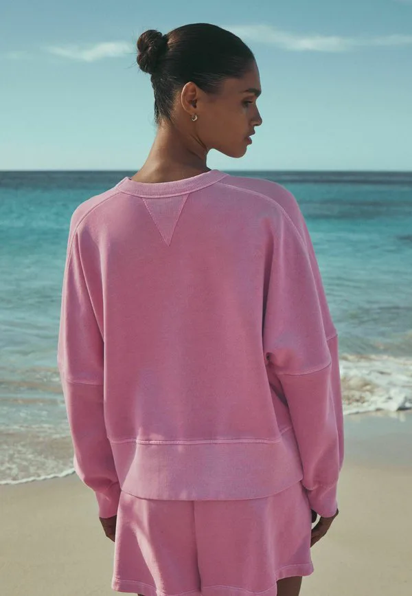 Свитшот с круглым вырезом и эффектом потертости Next, Fluro Pink — фото 2