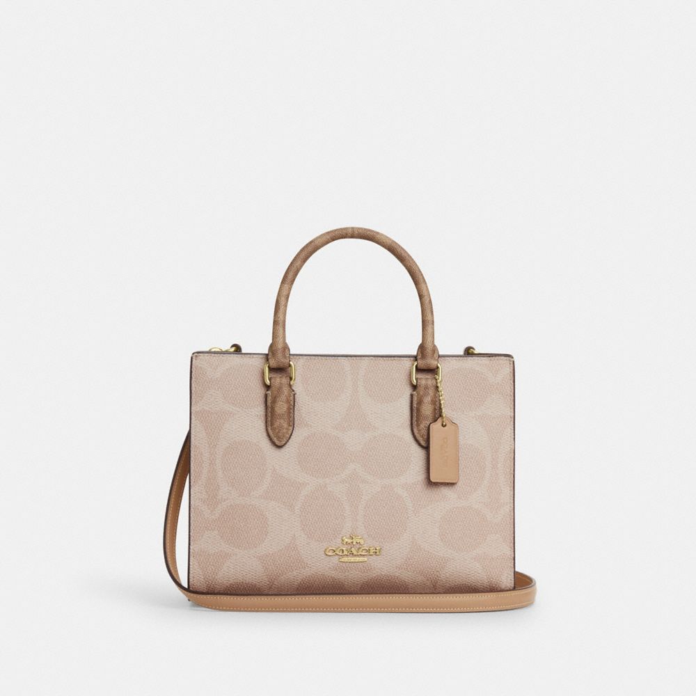 

Сумка-тоут Coach Maggie Small Tote Bag, цвет Gold/Sand/Tan, Бежевый, Сумка-тоут Coach Maggie Small Tote Bag, цвет Gold/Sand/Tan