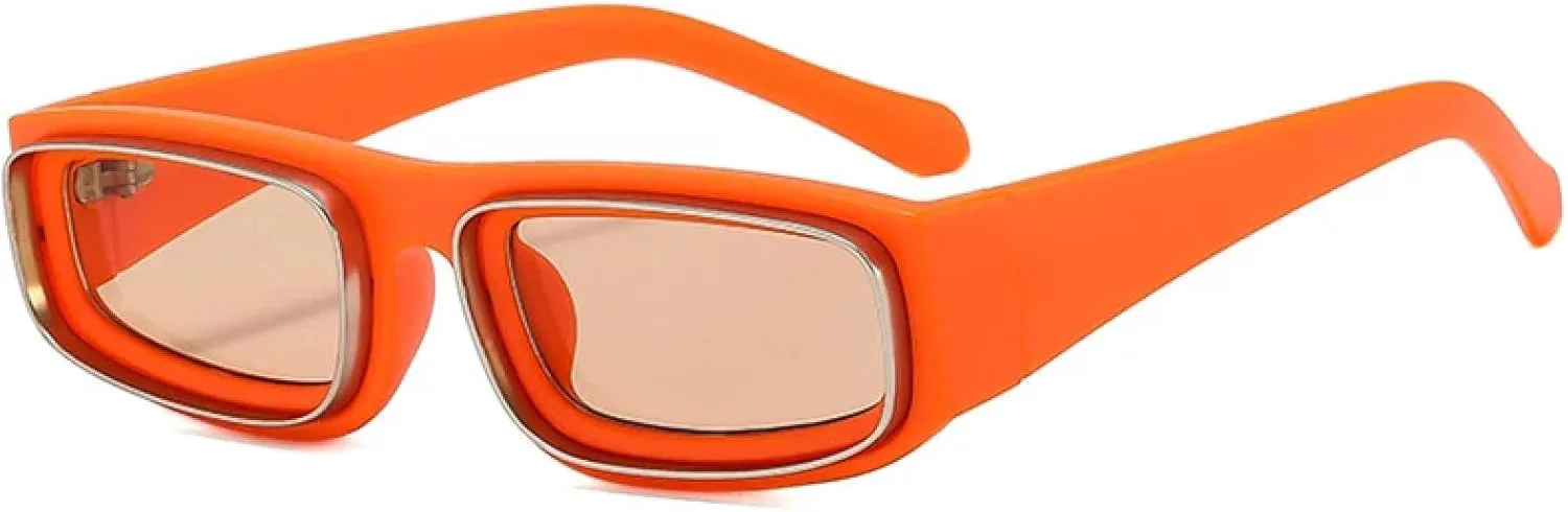 

Модные солнцезащитные очки для женщин в винтажном желто-оранжевом стиле, мужские солнцезащитные очки с защитой от УФ-излучения UV400 SZVVBKK, Orange Champagne